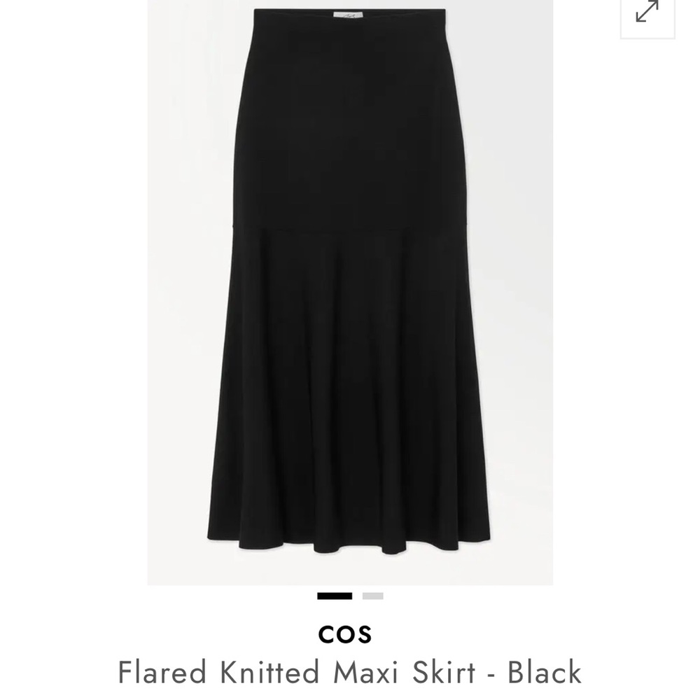 COS Knit Black Maxi Flare Skirt